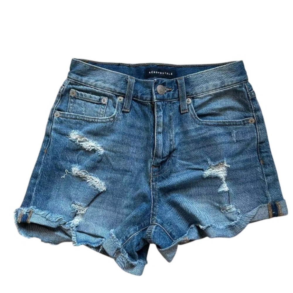 Aeropostale Women's Blue Denim Shorts